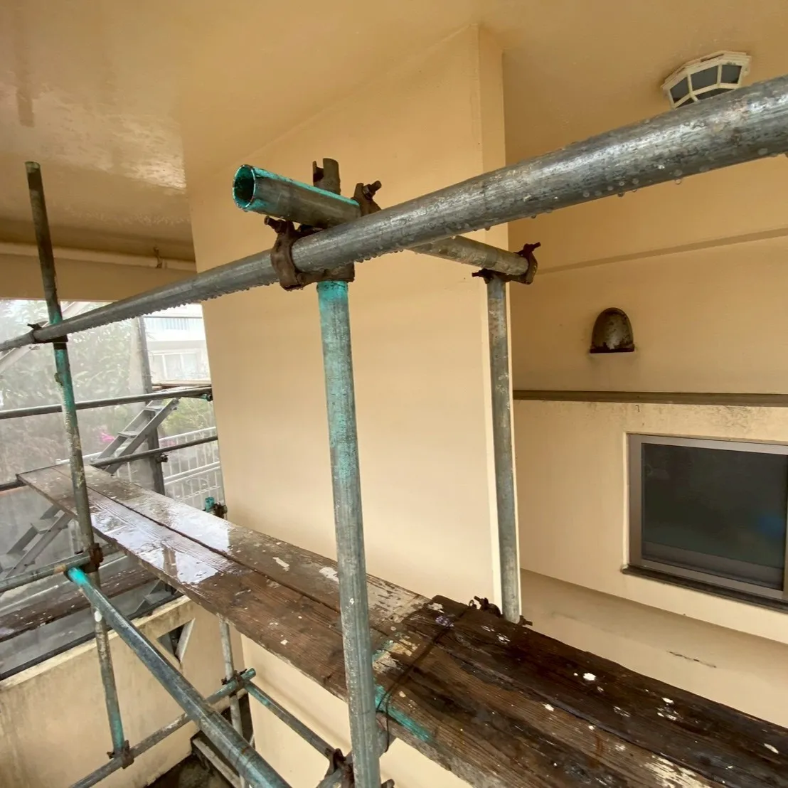 🔧 豊見城市|外壁+防水工事 本日着工しました!